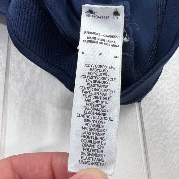 Nike Dri-Fit Sports Bra Athletic Racerback Navy Blue AJ3351 Women’s size small - Picture 3 of 7